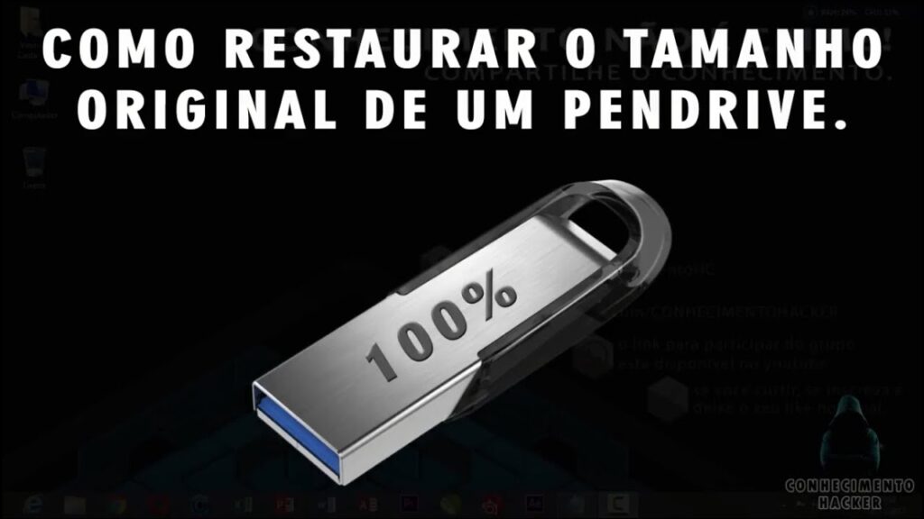 Como saber o espaco disponivel em um pendrive ou hd externo 1