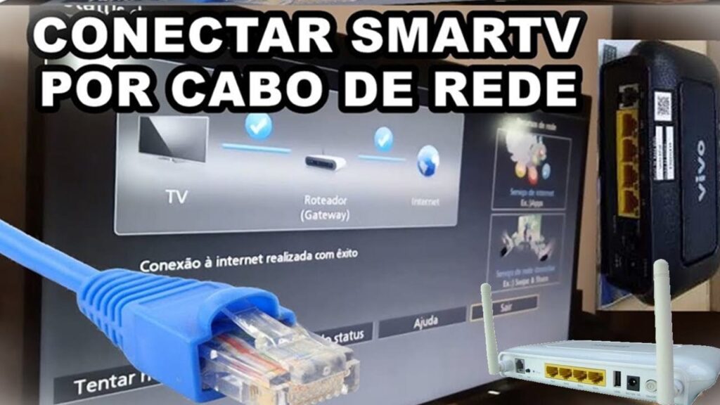 Como conectar uma smart tv na internet usando cabo de rede 1