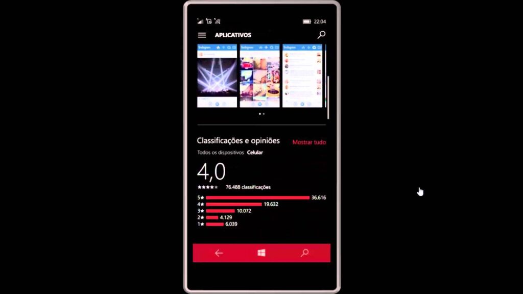 Como usar o instagram no windows phone 1