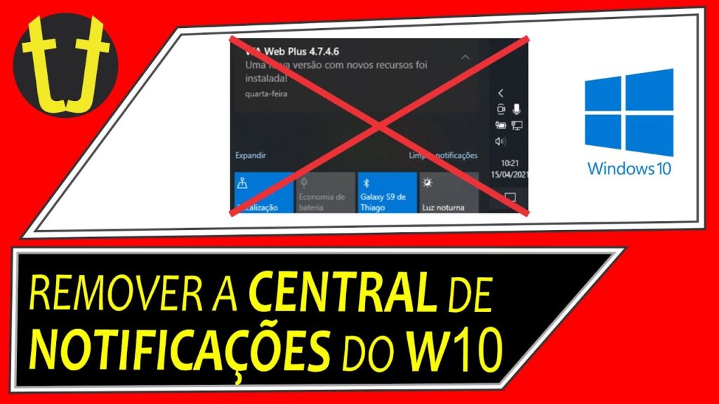 Como desativar central de notificacoes do windows 10 1