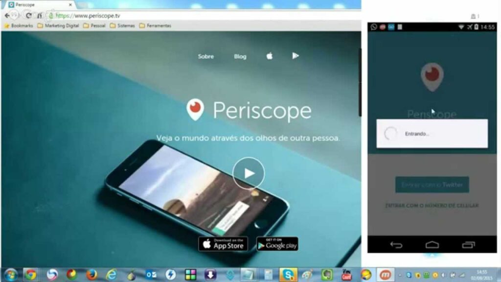 Como excluir uma conta no periscope 1