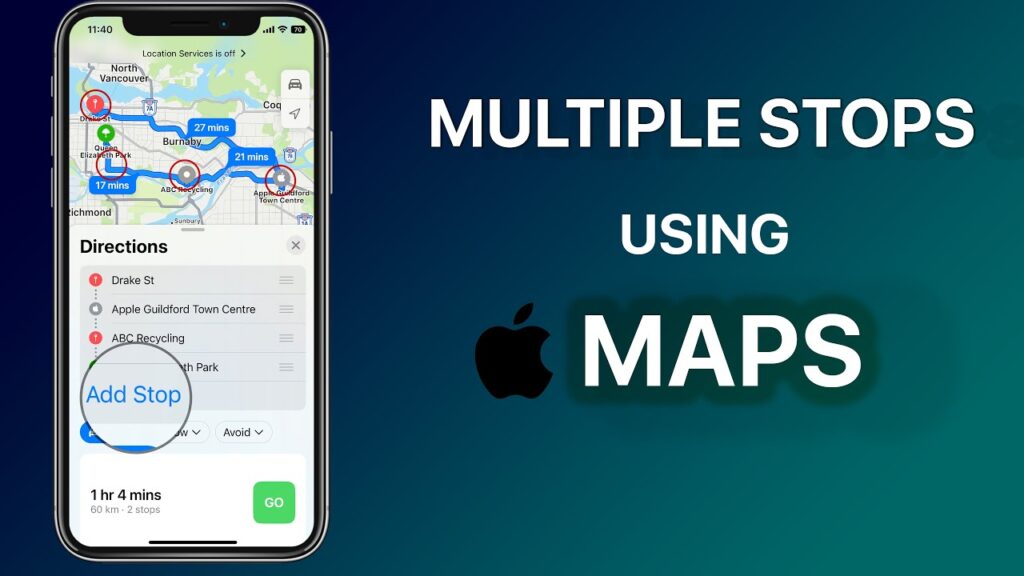Como colocar pit stops na rota do google maps no iphone 1