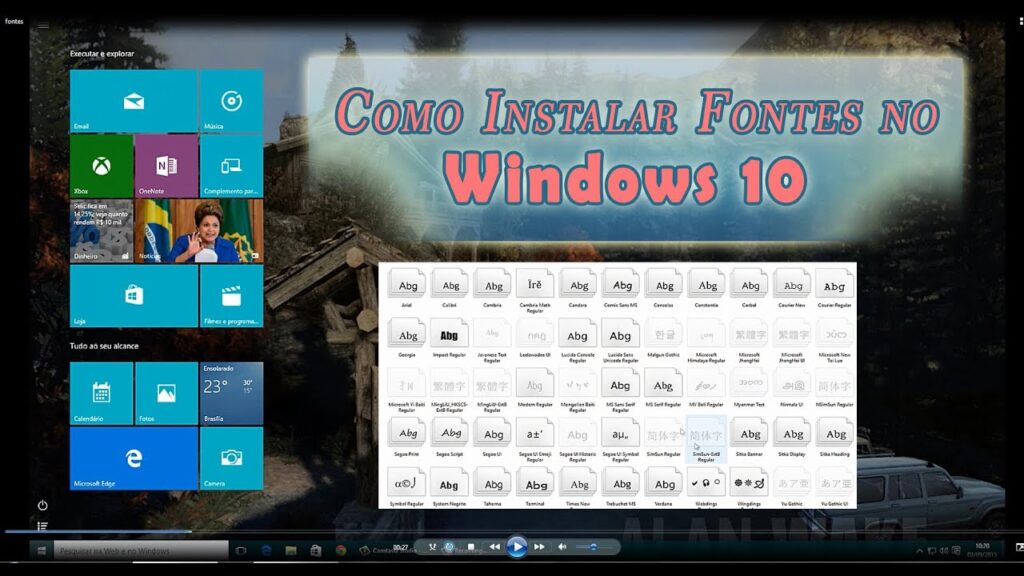 Como instalar fontes no windows 10 1