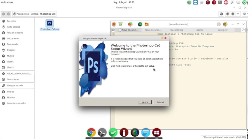 Como instalar o photoshop cs6 no ubuntu linux 1