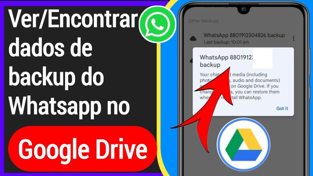 Como encontrar backups do historico do whatsapp no google drive 1