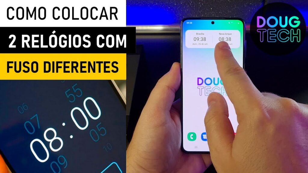 Como adicionar fusos horarios no relogio do android 1