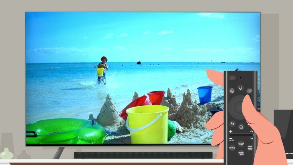 Como testar o som e imagem de uma smart tv samsung 1