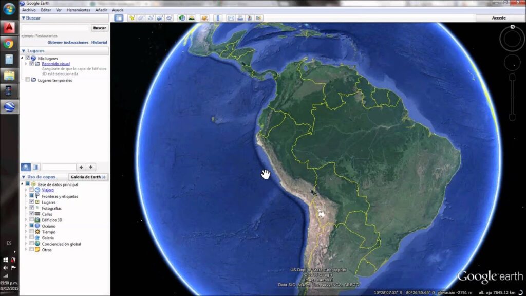 Como usar coordenadas no google earth 1