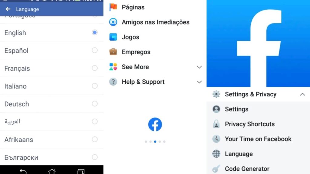 Como mudar o idioma do facebook 1