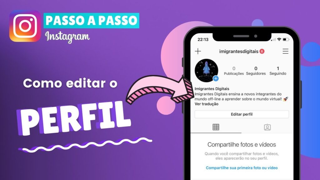 Como editar o seu perfil no instagram 1