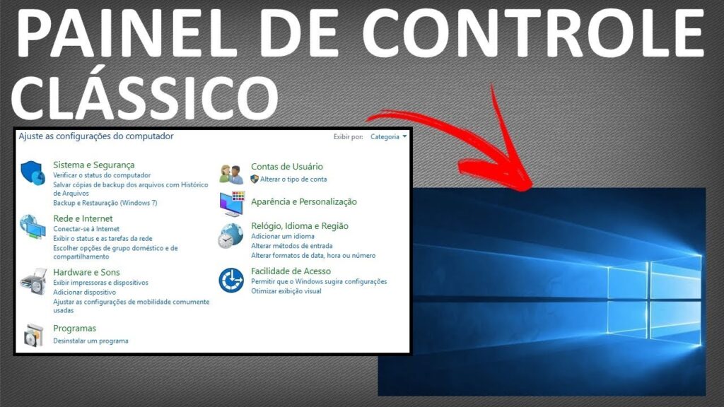 Como acessar o painel de controle antigo no windows 10 1