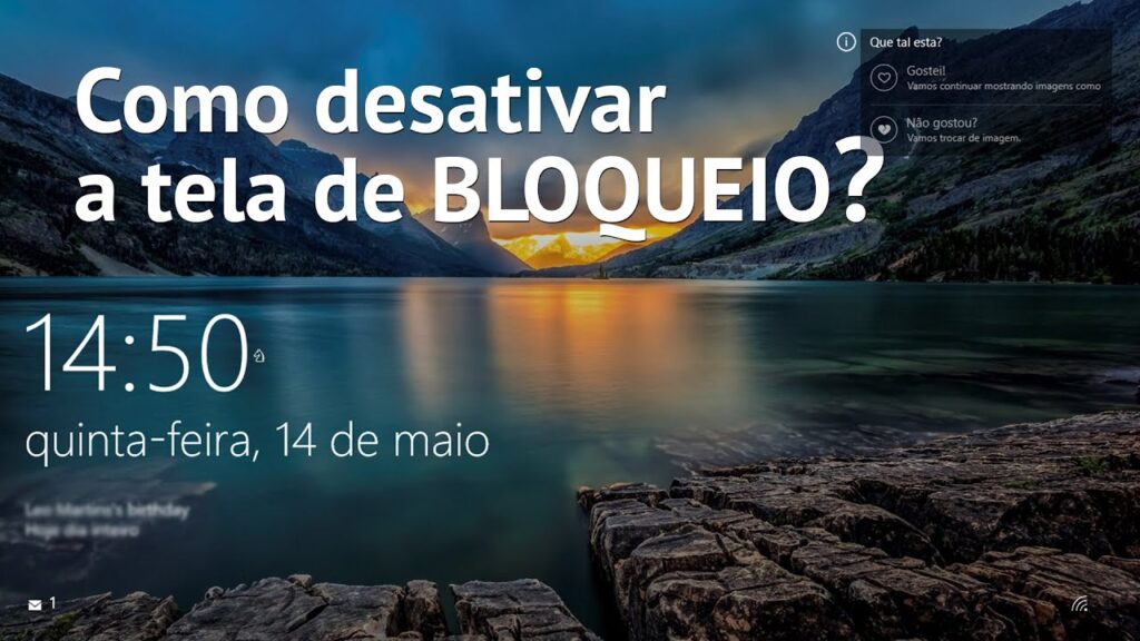 Como remover tela de bloqueio do windows 10 1
