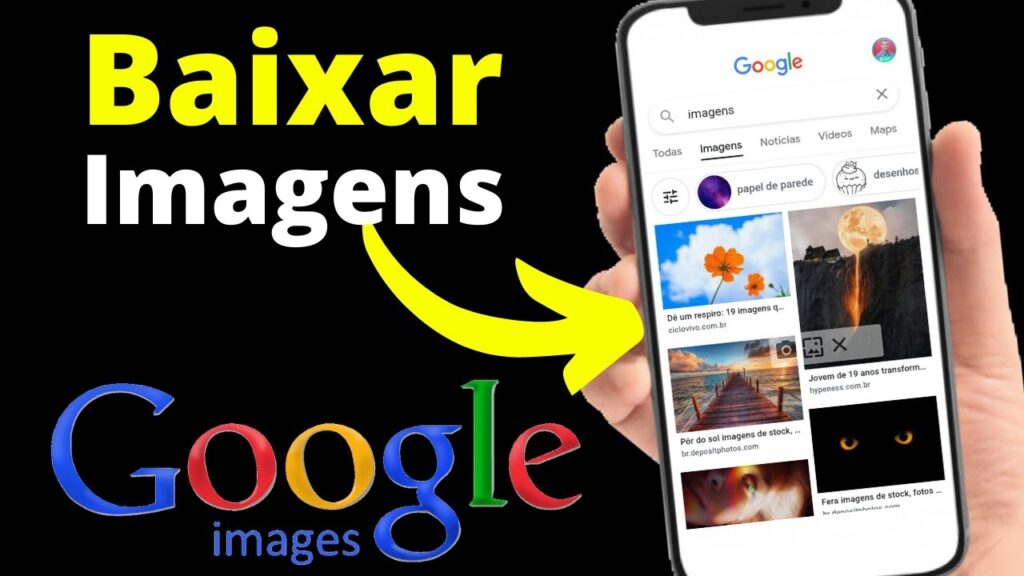 Como baixar e salvar fotos no chrome pelo celular 1