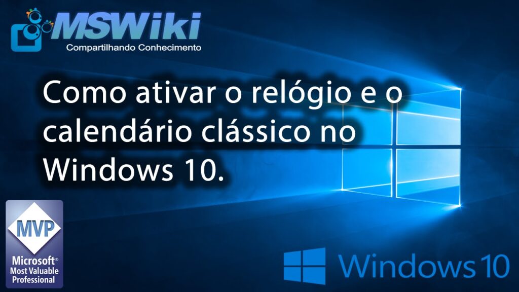 Como usar calendario e relogio analogico do win 7 no windows 10 1