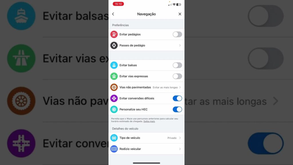 Como evitar estradas de terra no waze 1