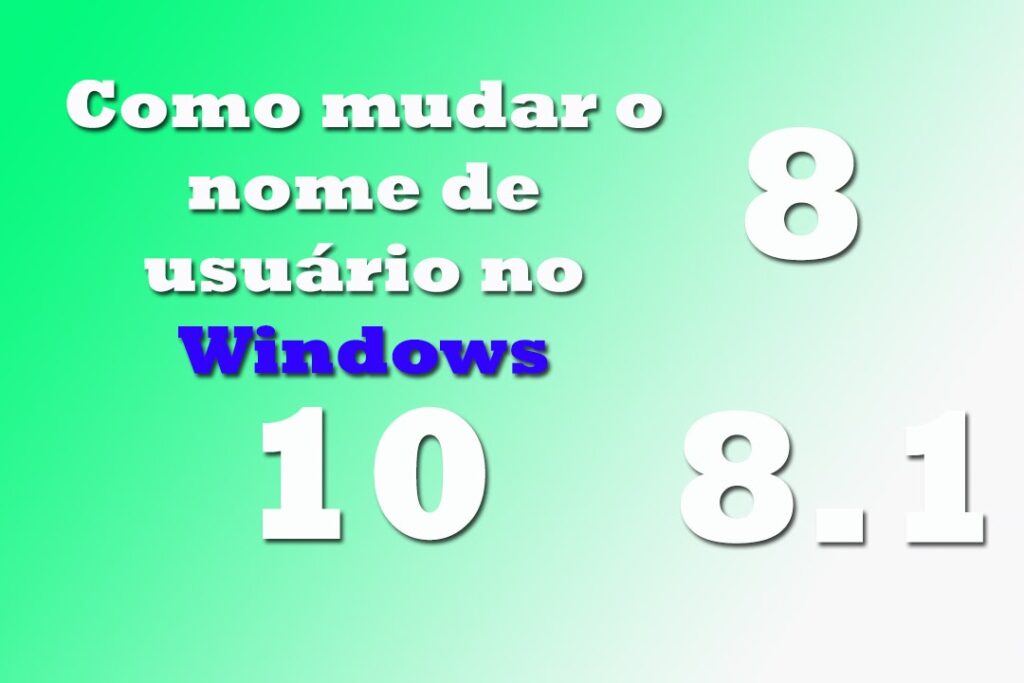 Como mudar nome de usuario do windows 8 1