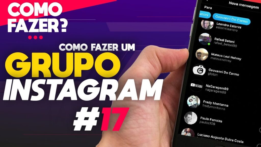 Como criar nomear e usar grupos no instagram 1