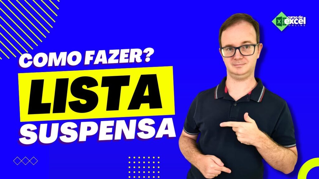 Como criar uma lista suspensa no excel 1