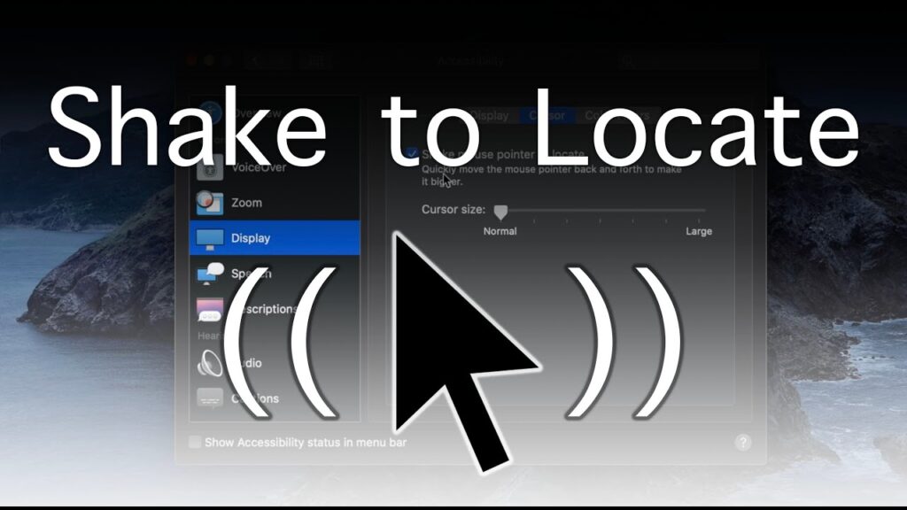 Como desativar ampliacao do cursor do mouse no os x el capitan 1