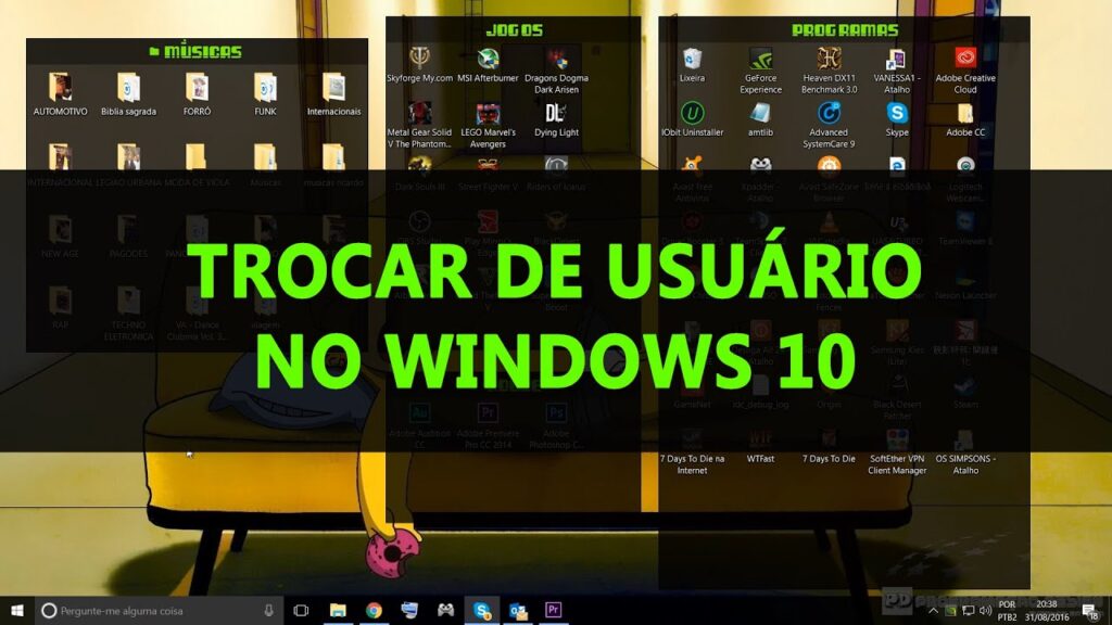 Como trocar de usuario no windows sem fazer logoff 1