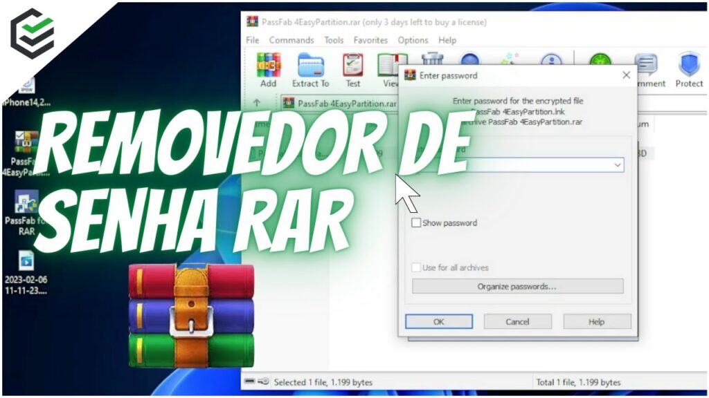 Como remover senha de um arquivo rar 1