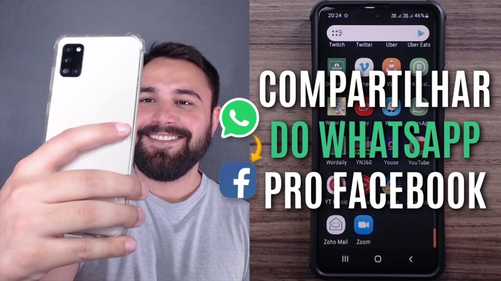 Como compartilhar no facebook uma mensagem recebida no whatsapp do ios 1