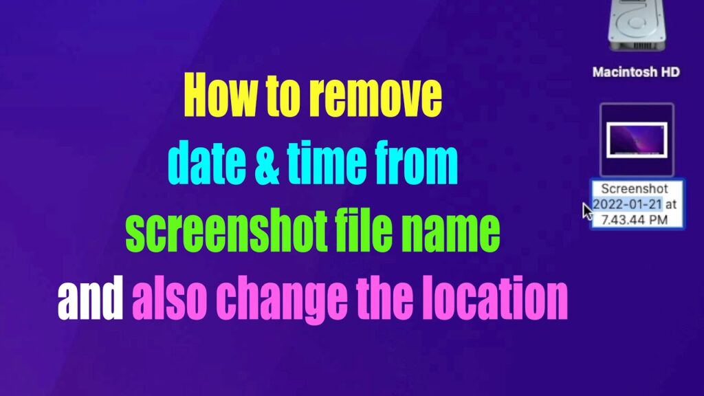 Como remover data e hora dos nomes prints de tela do mac 1