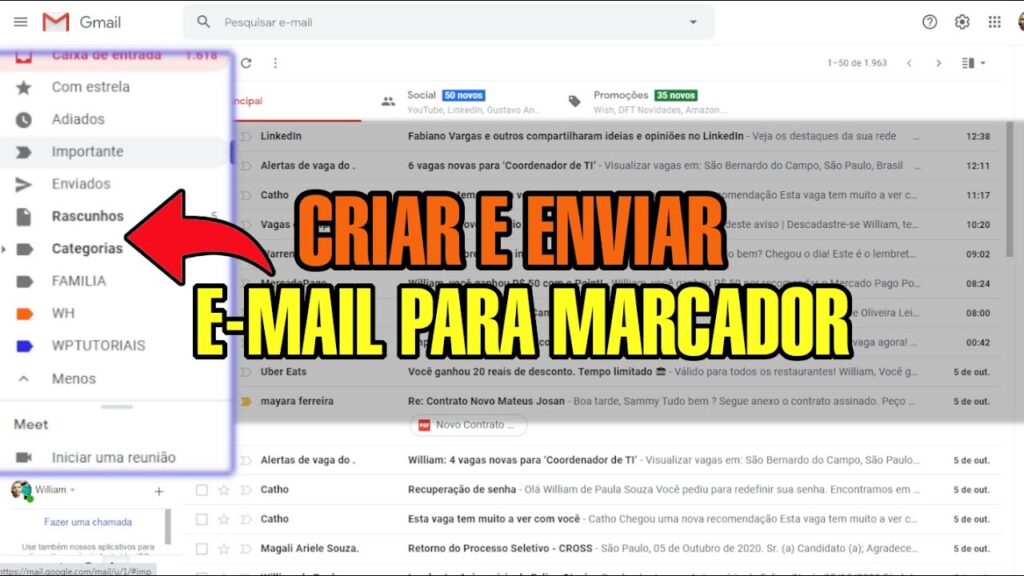 Como criar e usar marcadores personalizados no gmail 1
