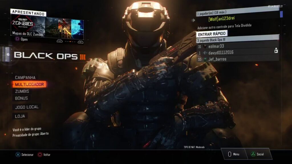 Como jogar multiplayer em call duty black ops 3 com tela dividida 1