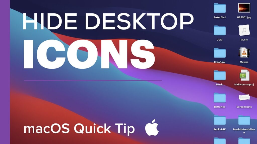 Como esconder todos os icones do desktop no mac com um clique 1