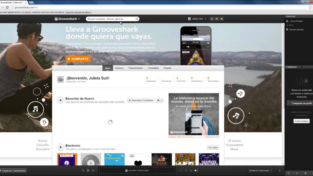 Como compartilhar playlists do grooveshark no seu facebook e em sites 1