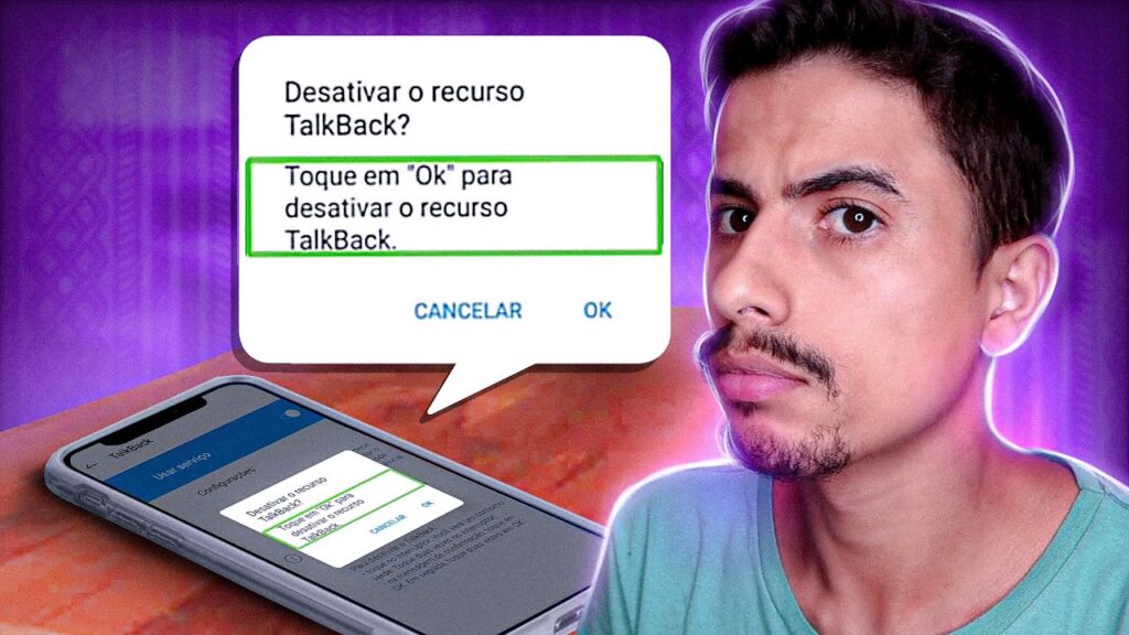 Como desativar voz ou talkback do android 1