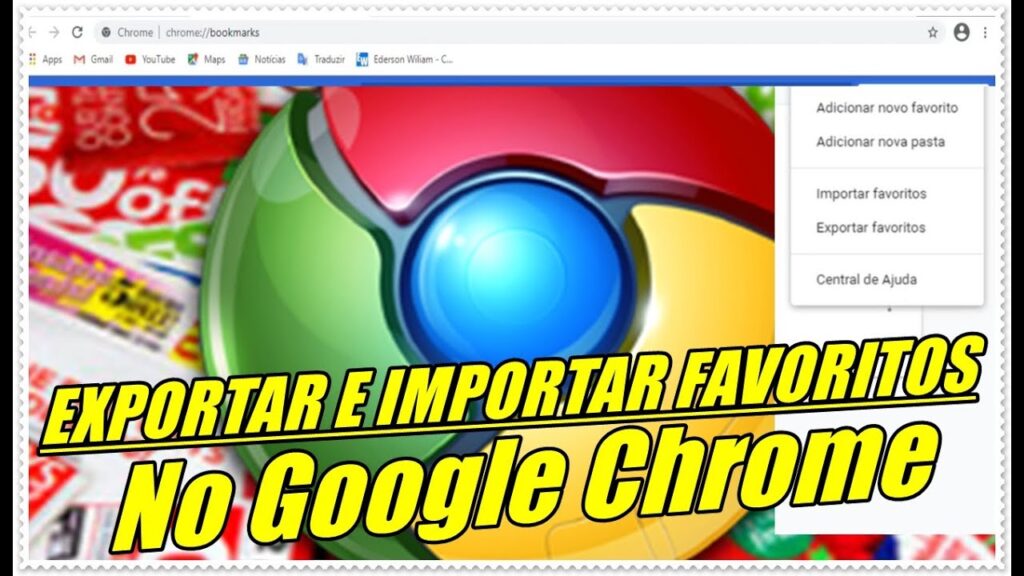 Como salvar seus favoritos do google chrome 1