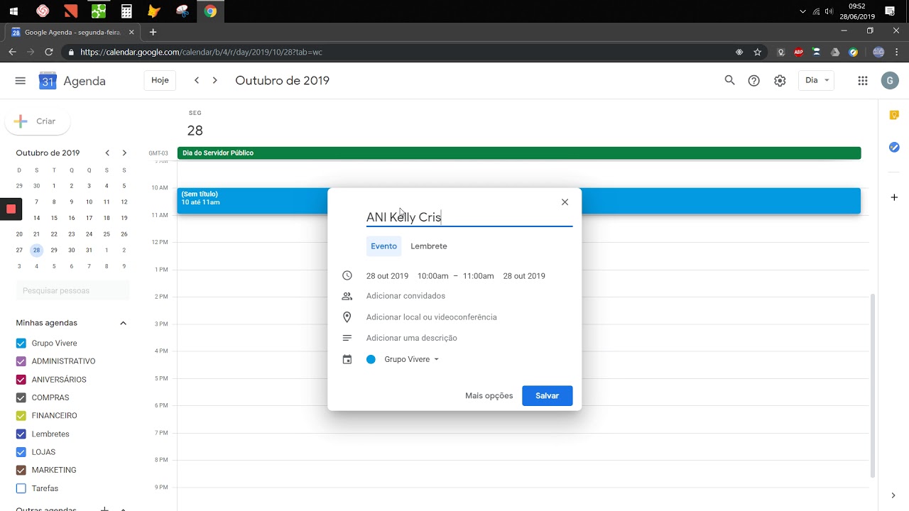 Como adicionar ou remover aniversarios no google agenda 6