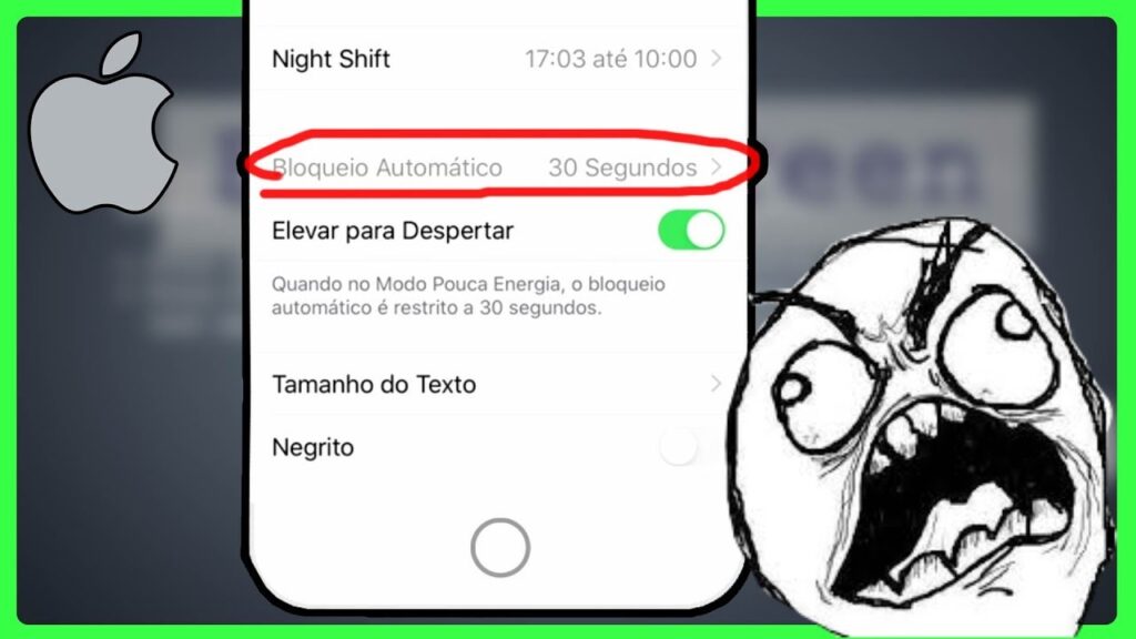 Como desativar o bloqueio automatico da tela do ios 1