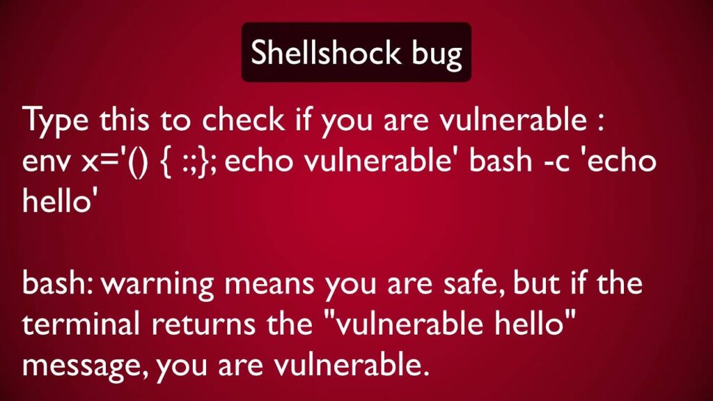 Como saber se o linux ou o mac estao vulneraveis ao bug shellshock 1