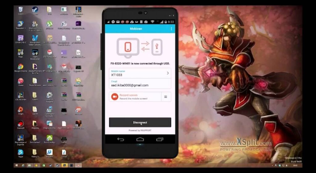 Como usar aplicativos do android no computador com o mobizen 1