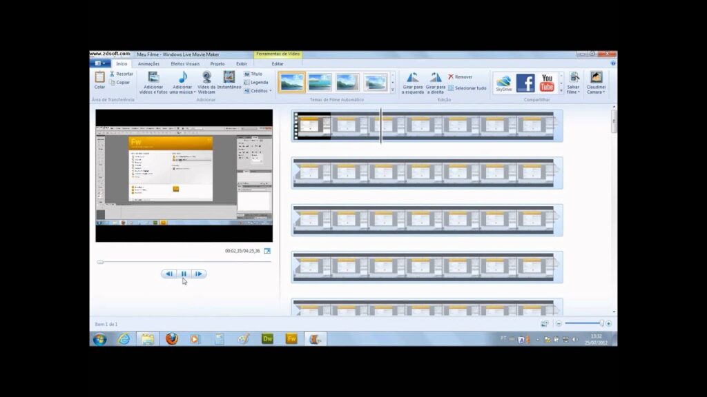 Como incluir trilha de musica em videos no windows movie maker 1