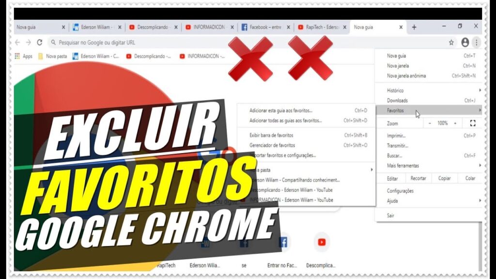 Como excluir um link da barra de endereco do google chrome 1