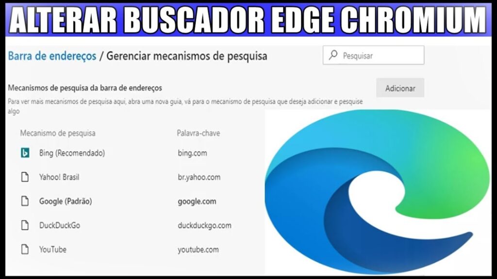 Como mudar o buscador padrao do microsoft edge e trocar pelo google 1
