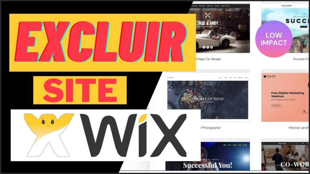 Como excluir um site ou blog criado no wix 1