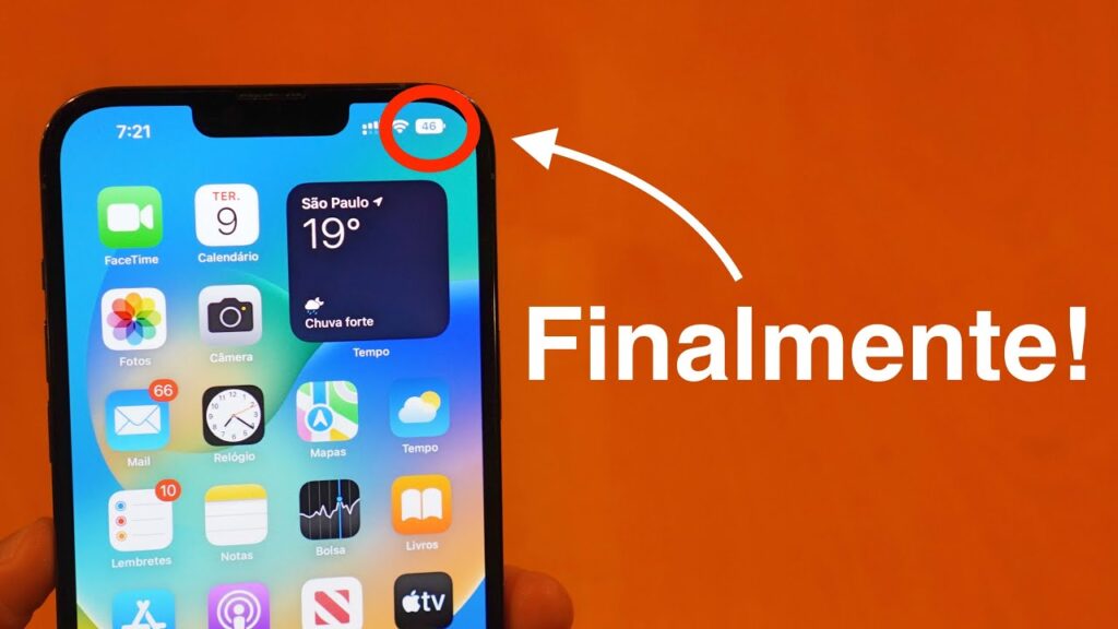 Como mostrar a porcentagem de bateria no ios 1