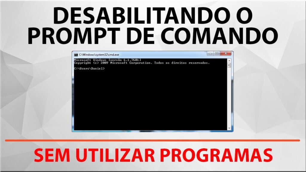 Como desativar o prompt de comando no windows 1
