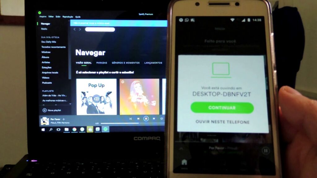 Como usar o celular Como controle remoto para musicas do spotify 1