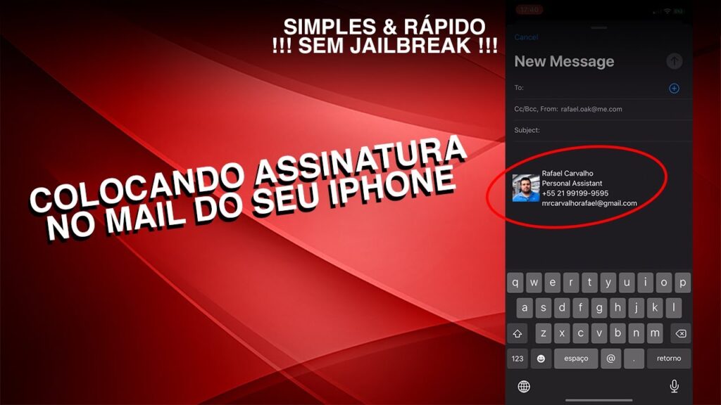 Como criar uma assinatura personalizada para contas de e mail no ios 1