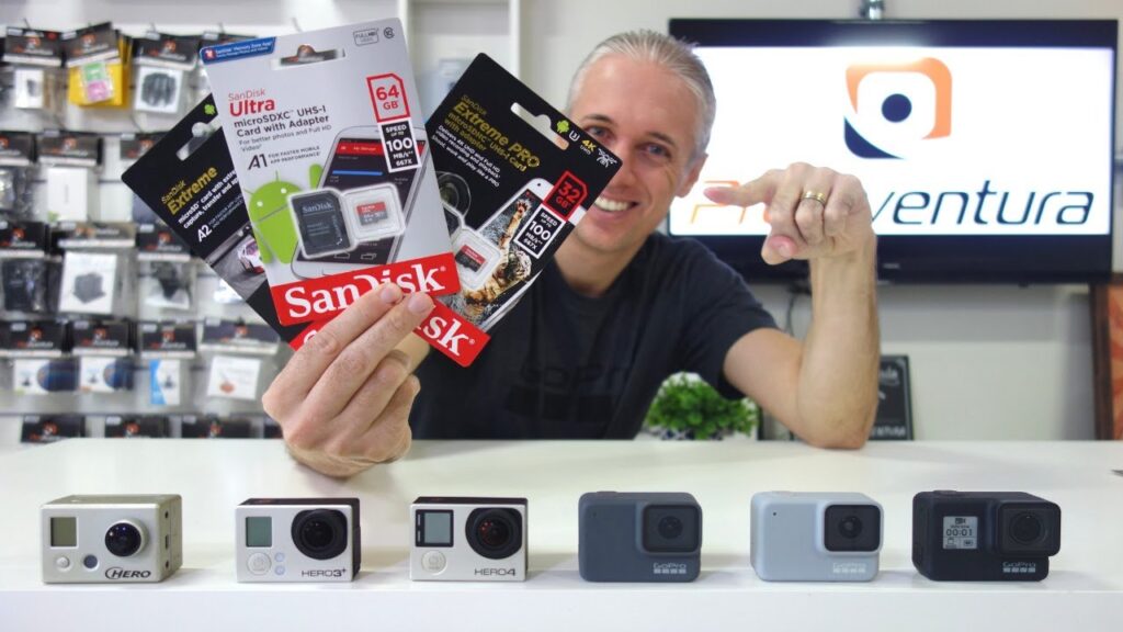 Como descobrir nivel de bateria e armazenamento do cartao sd da gopro 1