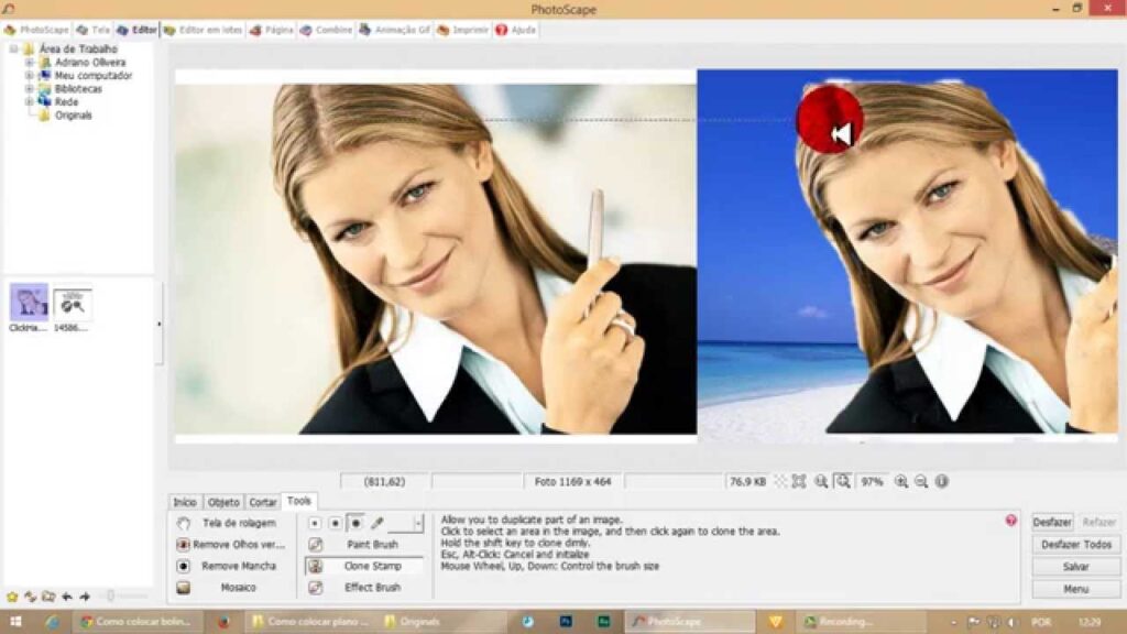 Como colocar fundo em uma foto no photoscape 1