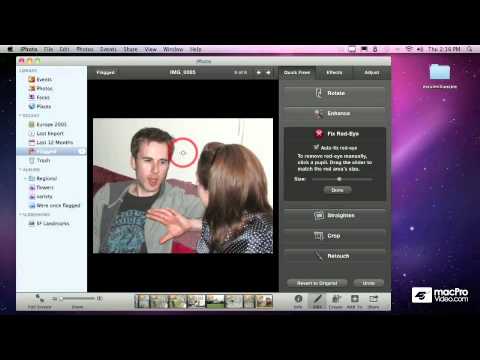 Como remover olhos vermelhos nas fotos com o iphoto no mac os x 1