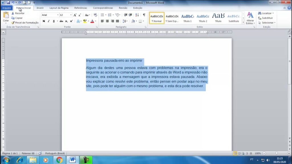 Como transformar letras maiusculas em minusculas no word 1