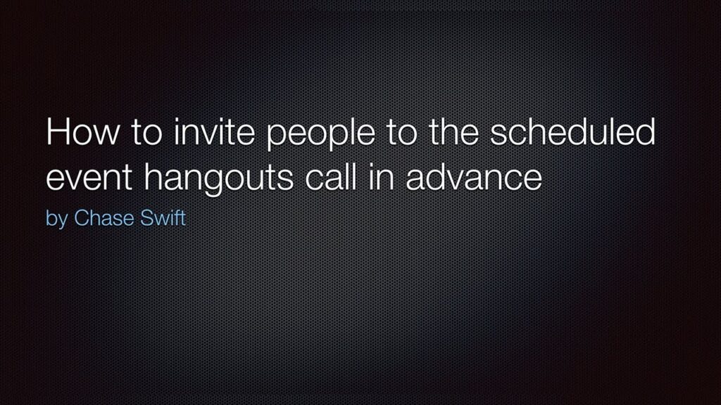 Como agendar uma chamada do google hangouts air 1